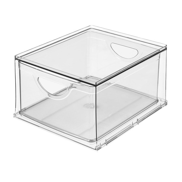 iDesign Clear Pantry Drawer Bin, 10.4 x 8.8 Inch