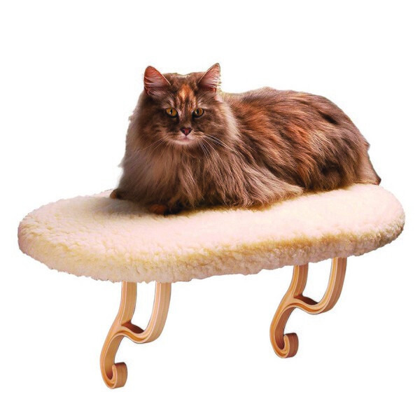 K&H Pet Products Kitty Sill Fleece Window Perch, 14 x 24 in