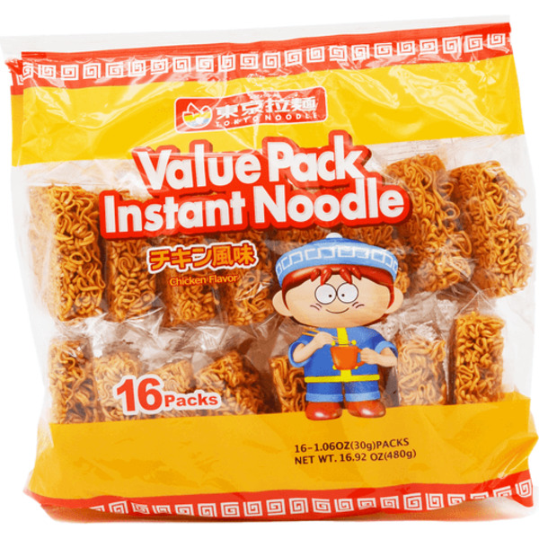 Tokyo Noodle Instant Noodle, Chicken Flavor, Value Pack, 16 Pack