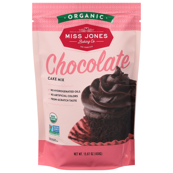 Miss Jones Baking Co. Cake Mix, Organic, Chocolate Same-Day