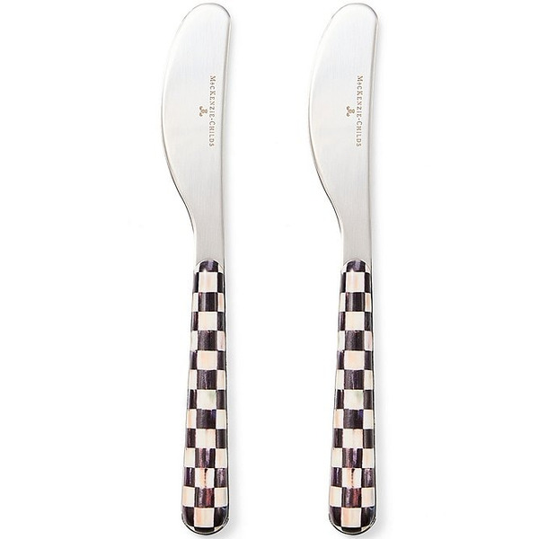 Mac Kenzie-Childs Check Bistro Spreaders Set of 2
