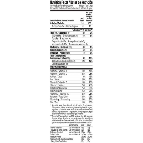 Apple Jacks Nutrition Label