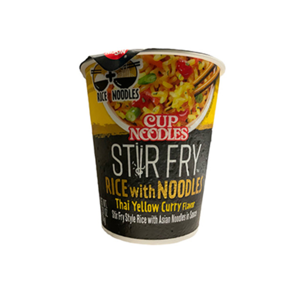 Nissin Cup Noodles Stir Fry Thai Yellow Curry Flavor Rice with Noodles