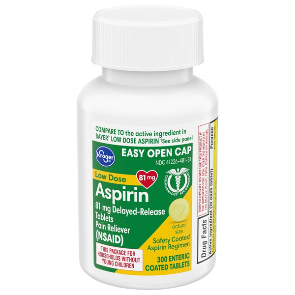 Kroger Kroger Low Dose Coated Aspirin Tablets SameDay Delivery or
