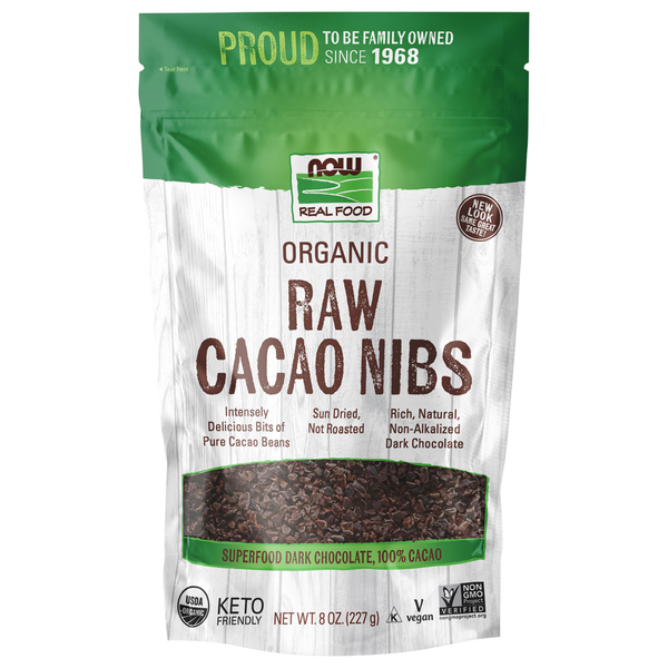 NOW Real Food Cocao Nibs, Organic, Raw Same-Day Delivery or Pickup
