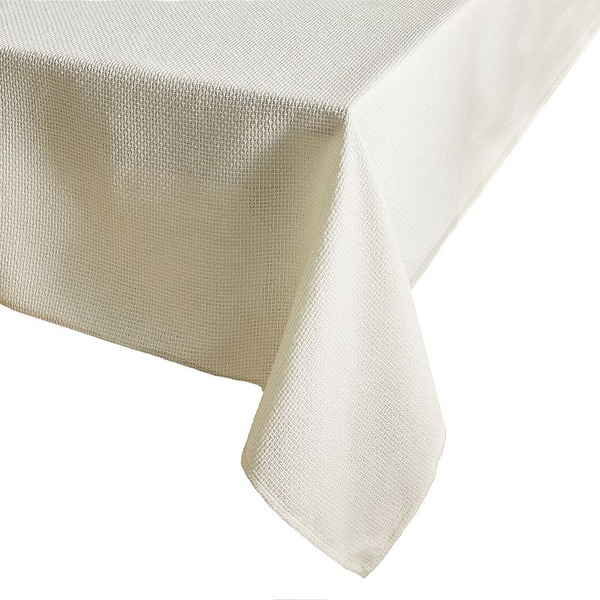 Mingle & Co. Mingle & Co. Easy Care Spill-Proof Tablecloth, Ivory
