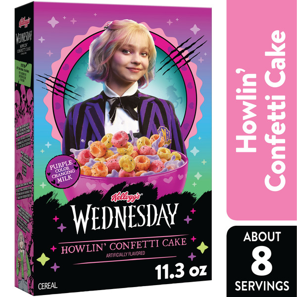 Kellogg's Wednesday Enid Howlin' Confetti Cake Breakfast Cereal