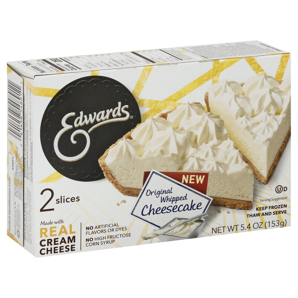 Edwards Frozen Original Whipped Cheesecake Dessert Pie Slices Same