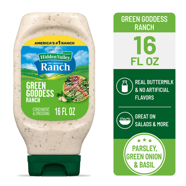 store bought green goddess dressing Hidden Valley Ranch Topping and green goddess dressing