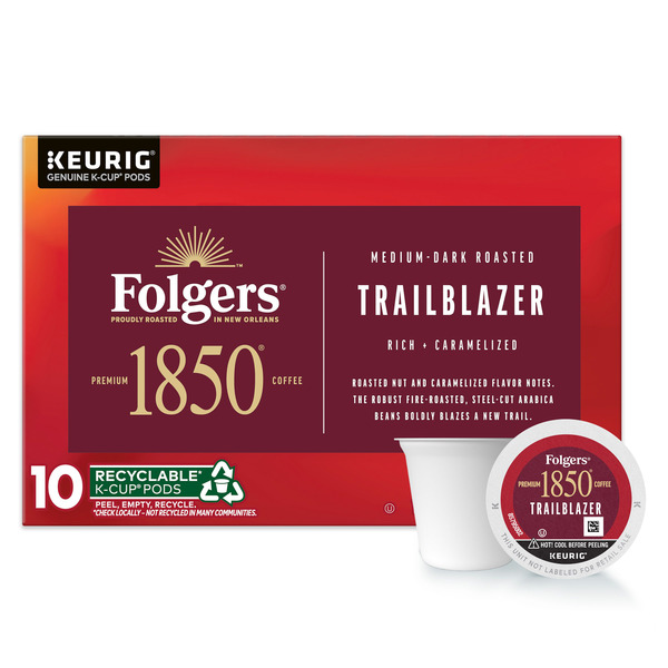 Folgers 1850 Trailblazer, Medium-Dark Roast Coffee, Keurig K-Cup Pods  Same-Day Delivery | Grocery Outlet