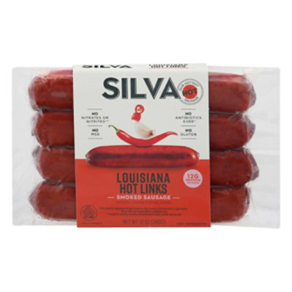 Silva Sausage Antibiotic Free Hot Natural Sausage Link