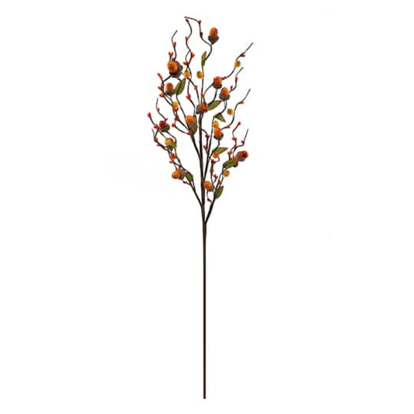 Ashland Orange Berry & Acorn Stem
