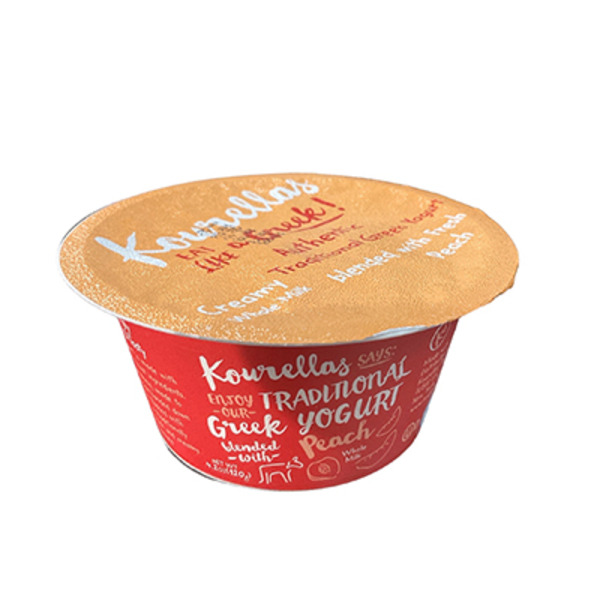 Kourellas Peach Traditional Greek Yogurt