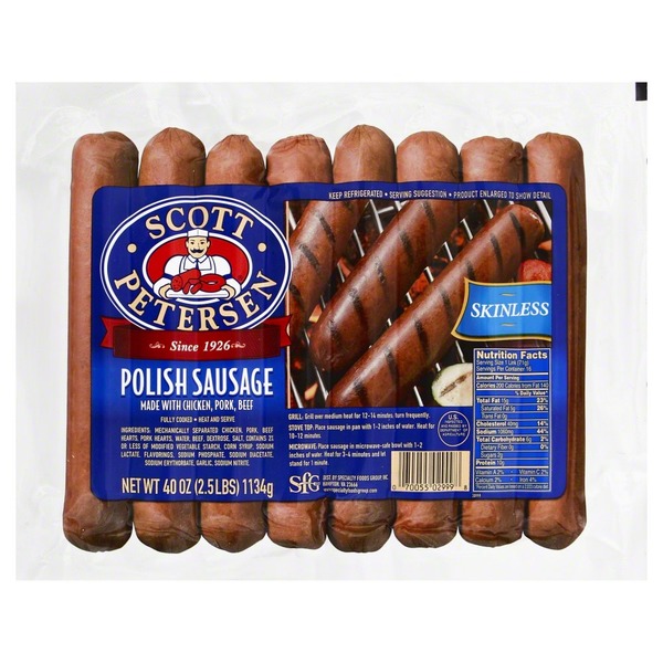 Scott Petersen Polish Sausage, Skinless (40 oz) from JewelOsco Instacart