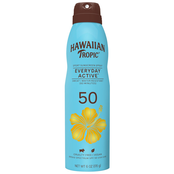 Hawaiian Tropic Island Sport Broad Spectrum Sunscreen Spray - 6 fl oz