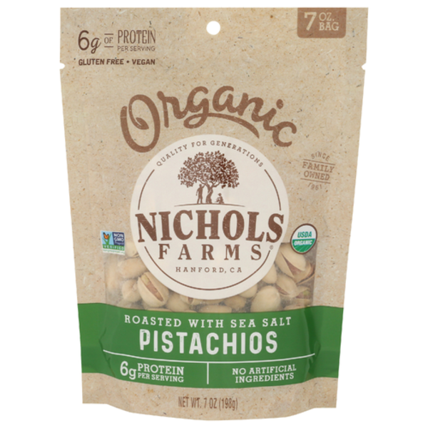 Nichols Farms Organic Roasted With Sea Salt Pistachios In Shell