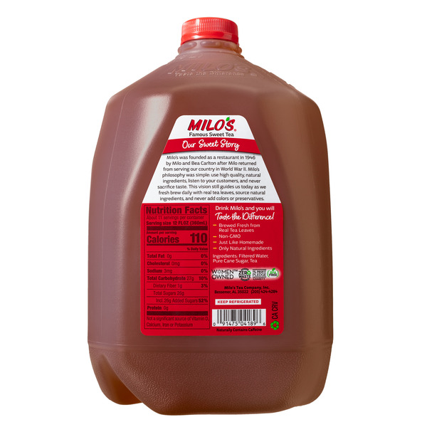 Enlarge Back of Juice & Nectars Milo's Famous Sweet Iced Tea (opens in a new tab)