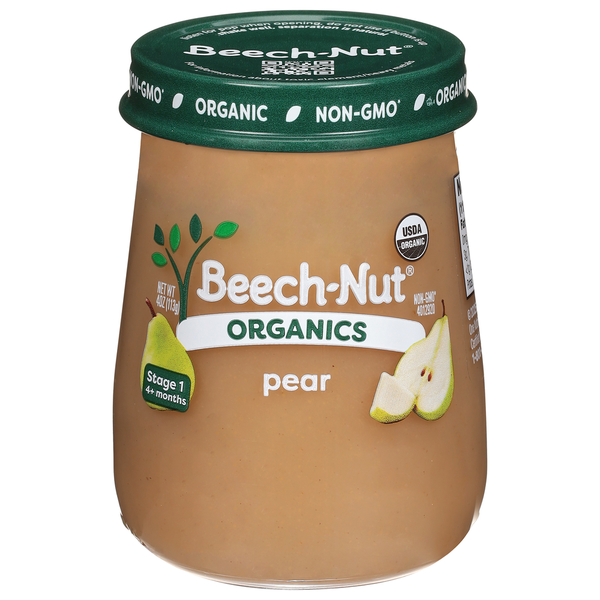 Beech-Nut Organics Stage 1 Organic Baby Food, Pear, 4 oz Jar