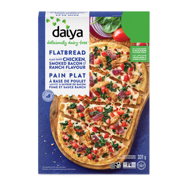 Daiya Dairy Free Gluten Free Meatless Chicken, Bacon Ranch Flavoured  Flatbread Pizza