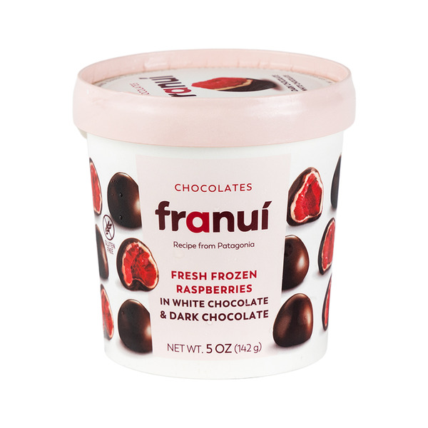 Franui Frozen Fresh Raspberries in White & Dark Chocolate Same-Day