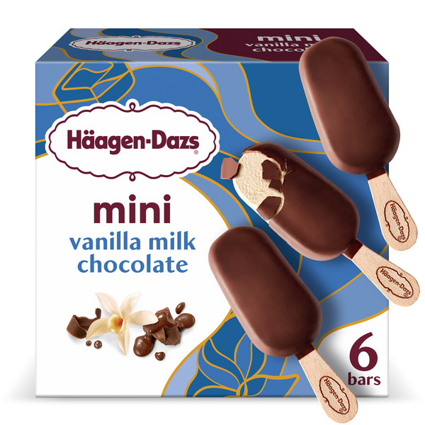 Haagen-Dazs Vanilla Milk Chocolate Mini Ice Cream Bars Same-Day