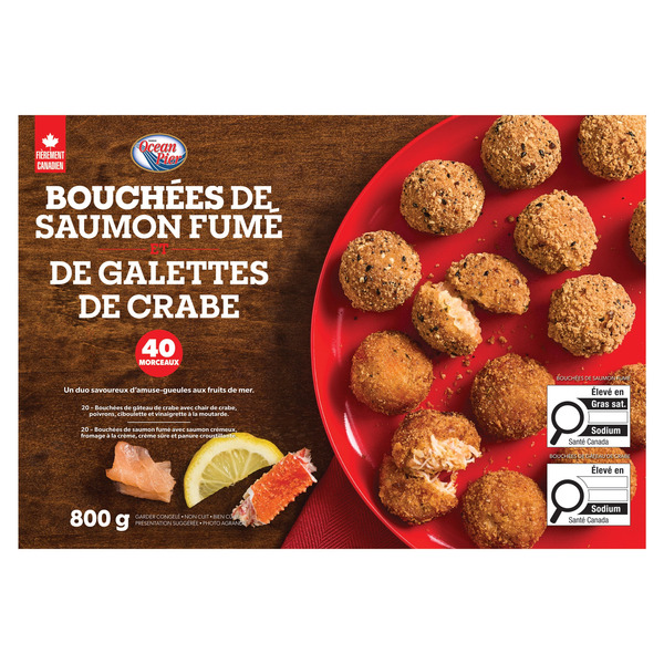 Ocean Pier Smoked Salmon Bites & Crab Cake Bites 800 g