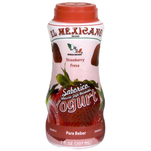El Mexicano Yogurt, Mexican Style Drinkable, Strawberry
