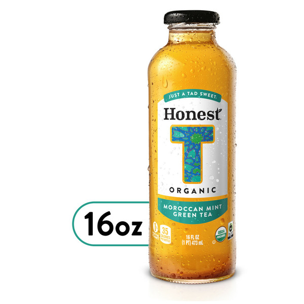 Honest Tea Tea Organic Fair Trade Moroccan Mint Green Glass Gluten