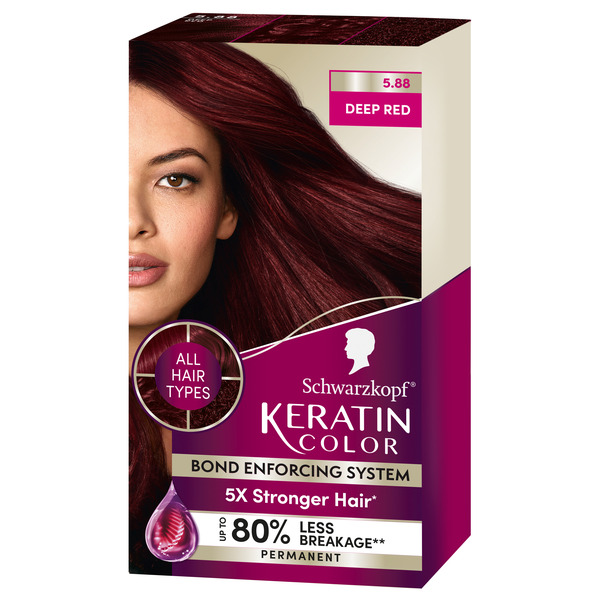 Schwarzkopf Keratin Color Permanent Hair Color Cream - 5.88 Deep