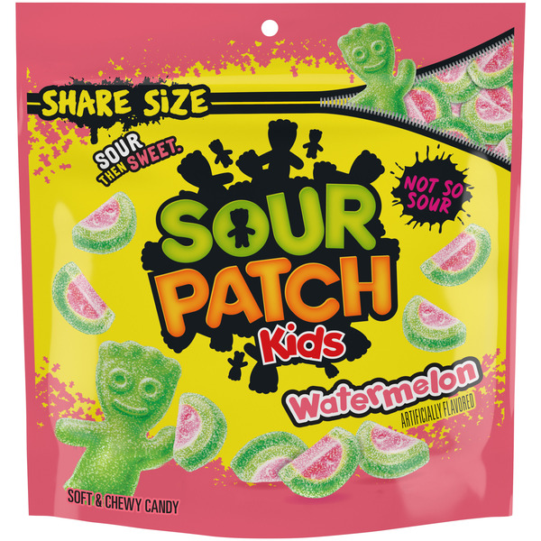 SOUR PATCH KIDS Watermelon Soft & Chewy Gummy Candy, Share Size 12 oz