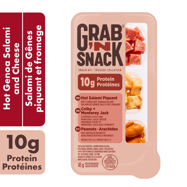 Grab 'N Snack Hot Genoa Salami and Cheese Snack Kit Same-Day