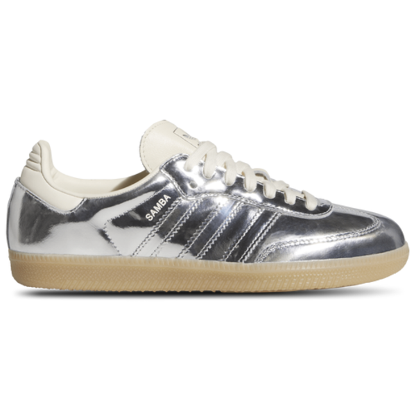adidas Women's Samba OG LE Casual Shoes, Size 9.5 - Silver/Gum