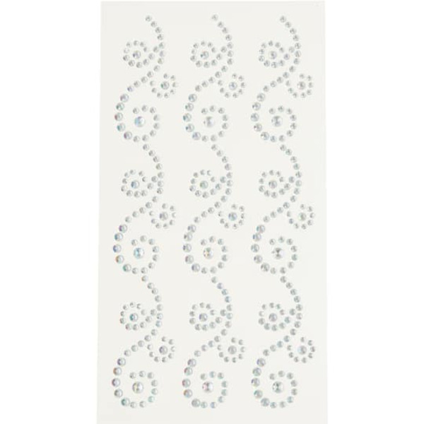 Recollections Clear Iridescent Flourishes Bling Stickers