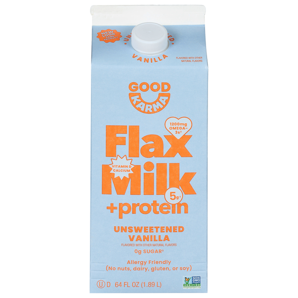 Good Karma Unsweetened Vanilla Flax Milk +Protein Same-Day