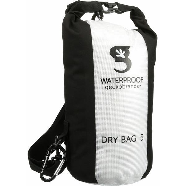 Geckobrands 1.3 Gallon Black Waterproof Durable View Dry Bag