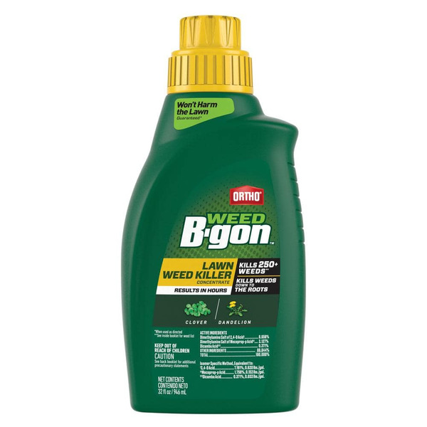 Ortho Weed B Gon 32 Fl. Oz. Lawn Weed Killer Concentrate Kills Clover And Dandelion Down To The Roots