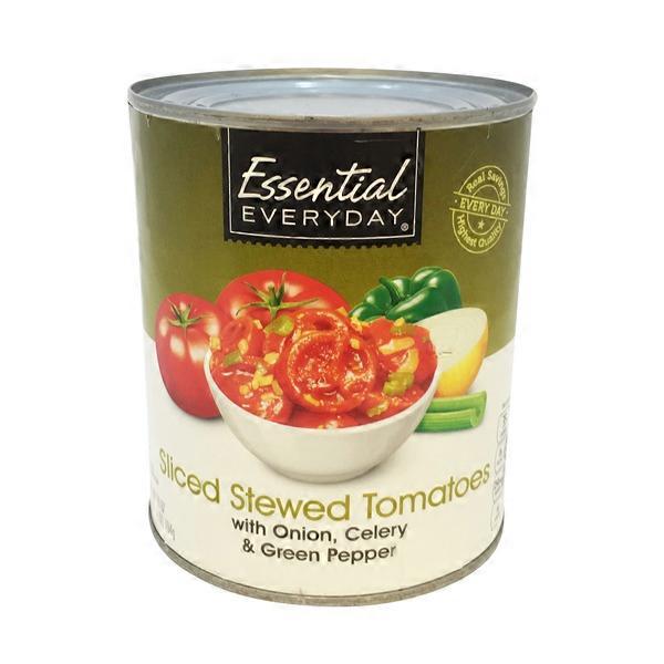 Essential Everyday Sliced Stewed Tomatoes With Onion, Celery & Bell