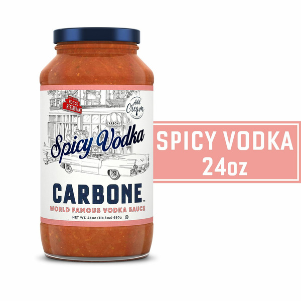 Carbone Spicy Vodka Pasta Sauce, Non GMO, Italian Tomatoes, Kosher