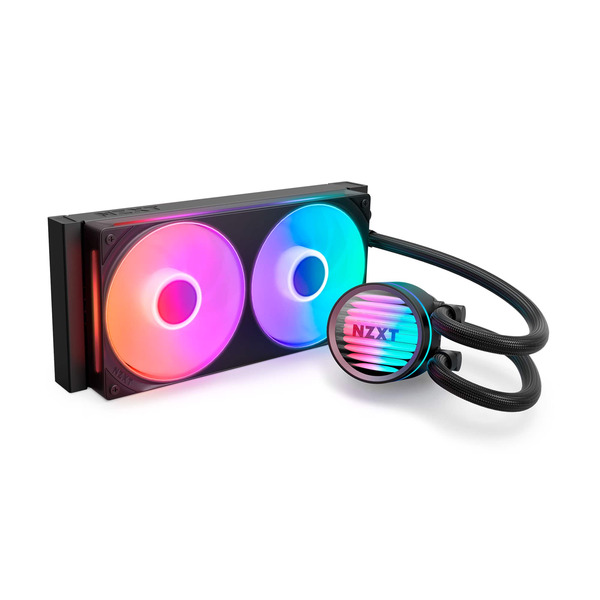 NZXT Kraken Core RGB 240mm Single-Frame Fan Radiator Liquid Cooler With RGB Pump Cap - Black