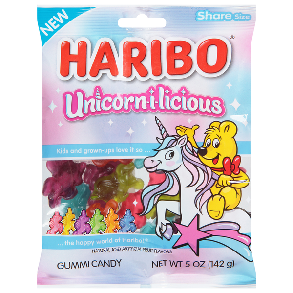 HARIBO Gummi Candy, Unicorn-i-Licious, Share Size Same-Day
