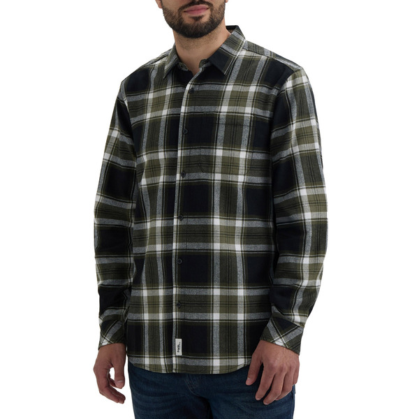 Frank & Oak Men's Long Sleeve Flannel Shirt, S