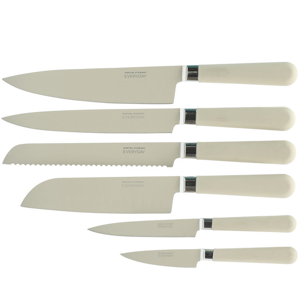 Martha Stewart Keston Everyday Cutlery, 2-3/4 x 15 x 6-3/4 in - Gray