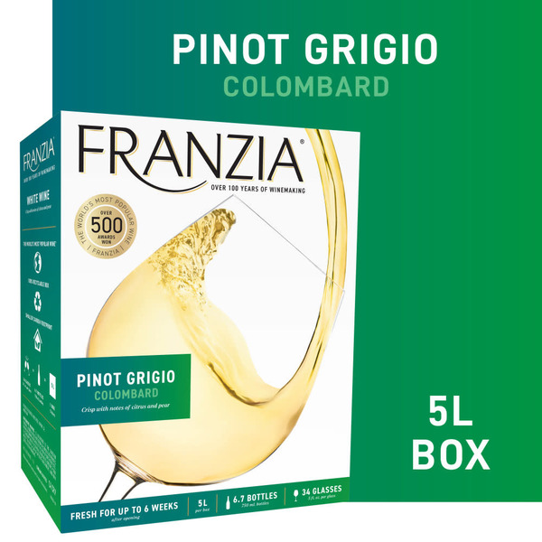 Franzia Pinot Grigio/Colombard Vintner Select Blend White Wine Box