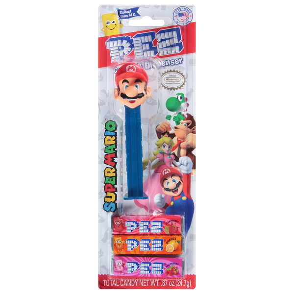 PEZ Candy & Dispenser, Strawberry/Orange/Raspberry Same-Day