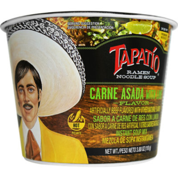 Tapatio Hot Carne Asada with Lime Flavor Ramen Noodle Soup