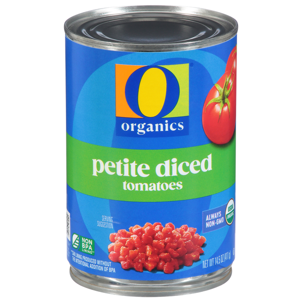 O Organics Tomatoes, Diced, Petite