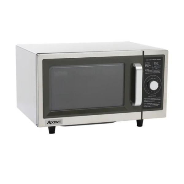 Adcraft Commercial Microwave with Dial Control, 1000 Watt, in Stainless Steel