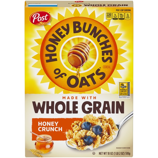 Honey Bunches Of Oats Whole Grain Honey Crunch Cereal (18 oz) Instacart