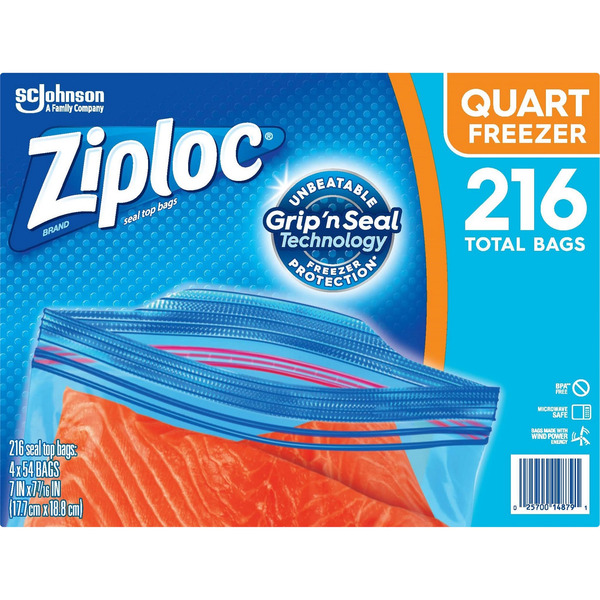 Ziploc Freezer Bags with New Stay Open Design Same-Day Delivery