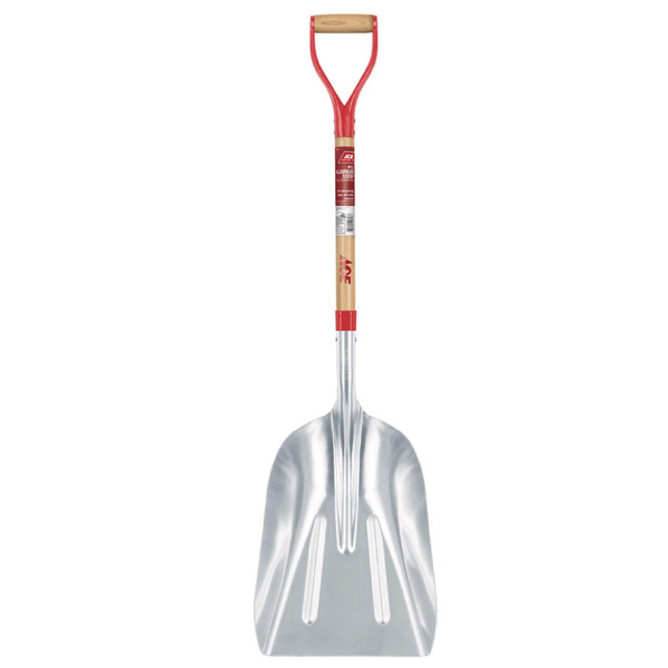 ACE 13.5" x 45" DH No12 General Purpose Aluminum Scooper With Wood Handle